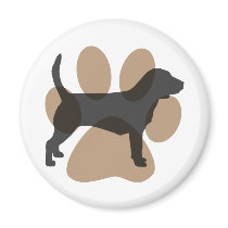 Beagle and Pawprint Magnets