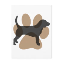 Beagle and Pawprint Post Cards