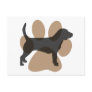 Beagle and Pawprint Post Card