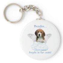 Beagle Angel Keychain