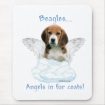 Beagle Angel Mouse Mats