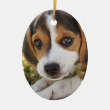 Beagle Baby Dog Christmas Tree Ornaments