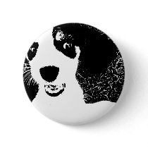 Beagle Black & White buttons