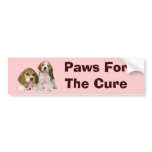 Beagle Breast Cancer Bumper Sticker