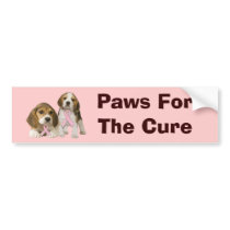Beagle Breast Cancer Bumper Sticker