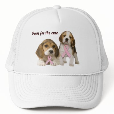 Beagle Breast Cancer Hat by normagolden