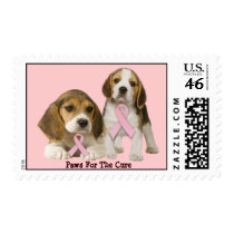 Beagle Breast Cancer Postage Stamp
