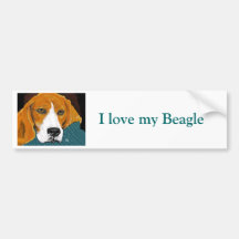Beagle bumper sticker