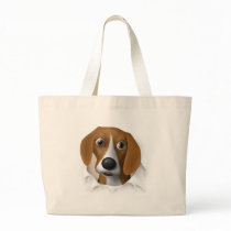 Beagle Busting Out Tote Bags