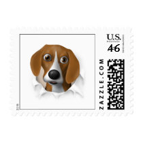 Beagle Busting Out - Customized postage