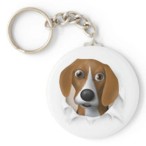 Beagle Busting Out Key Chains