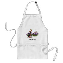 Beagle Butterflies Pansies Kitchen Barbecue Apron