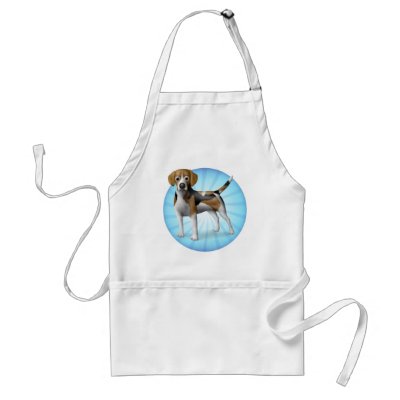 Beagle cartoon aprons by cartoondogs
