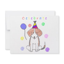 Beagle Celebrate Custom Invitations