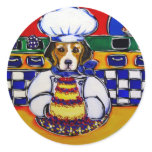 Beagle Chef Round Sticker