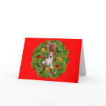 Beagle Christmas Card Wreath