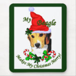 Beagle Christmas Gifts Mouse Pads