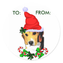 Beagle Christmas Gifts Sticker