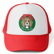 Beagle Christmas Trucker Hat