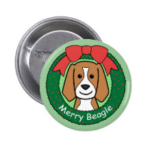 Beagle Christmas Pin