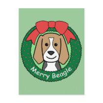 Beagle Christmas Postcard