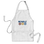 BEAGLE DAD Paw Print aprons