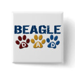 BEAGLE DAD Paw Print Pin