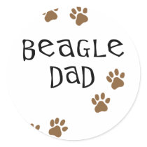 Beagle Dad Stickers