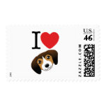 beagle_dark postage stamps