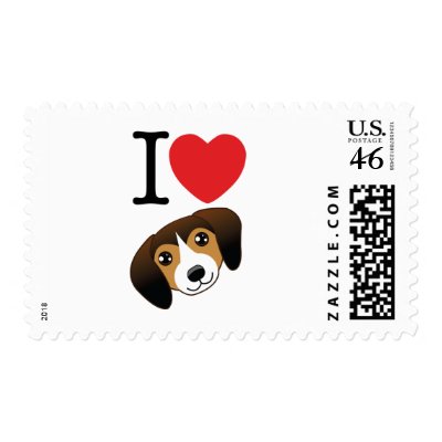 beagle_dark postage stamps by JustDogs