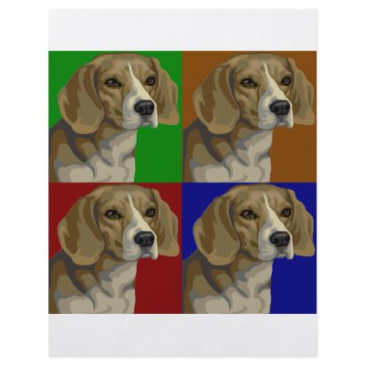 Beagle Dark Primary Color Collage Flyer Design by PersonalizedByYou