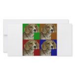 Beagle Dark Primary Color Collage Photo Card Template