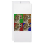 Beagle Dark Primary Color Collage Customized Rack Card