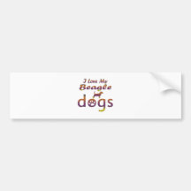 Beagle designs bumper sticker