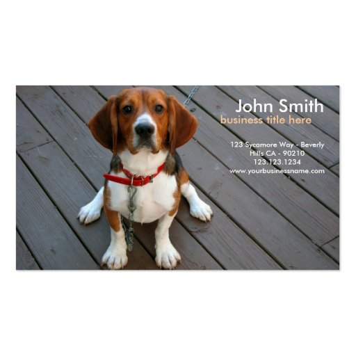 Beagle Dog Design business card