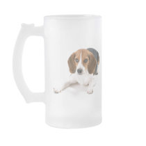 Beagle Dog Frosted Beer Mug