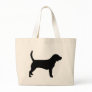 Beagle Dog (in black) Tote Bag
