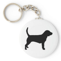 Beagle Dog (in black) Key Chain
