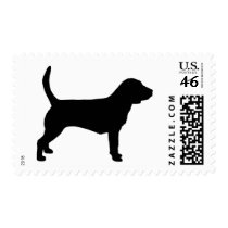 Beagle Dog (in black) Postage Stamp
