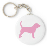 Beagle Dog (in pink) Key Chain