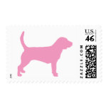 Beagle Dog (in pink) Postage