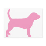 Beagle Dog (in pink) Postcard