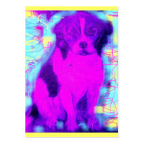 beagle dog popart business card