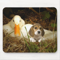 Beagle & Duck Mousepad