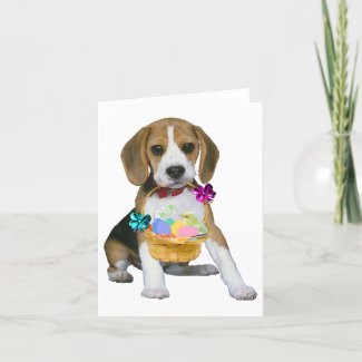 Beagle Easter card