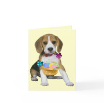 Beagle Easter - Customized Greeting Cards