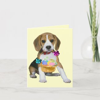 Beagle Easter - Customized card