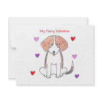Beagle Furry Valentine invitations
