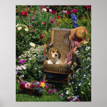 Beagle Garden Poster