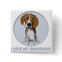 Beagle Granddog Button